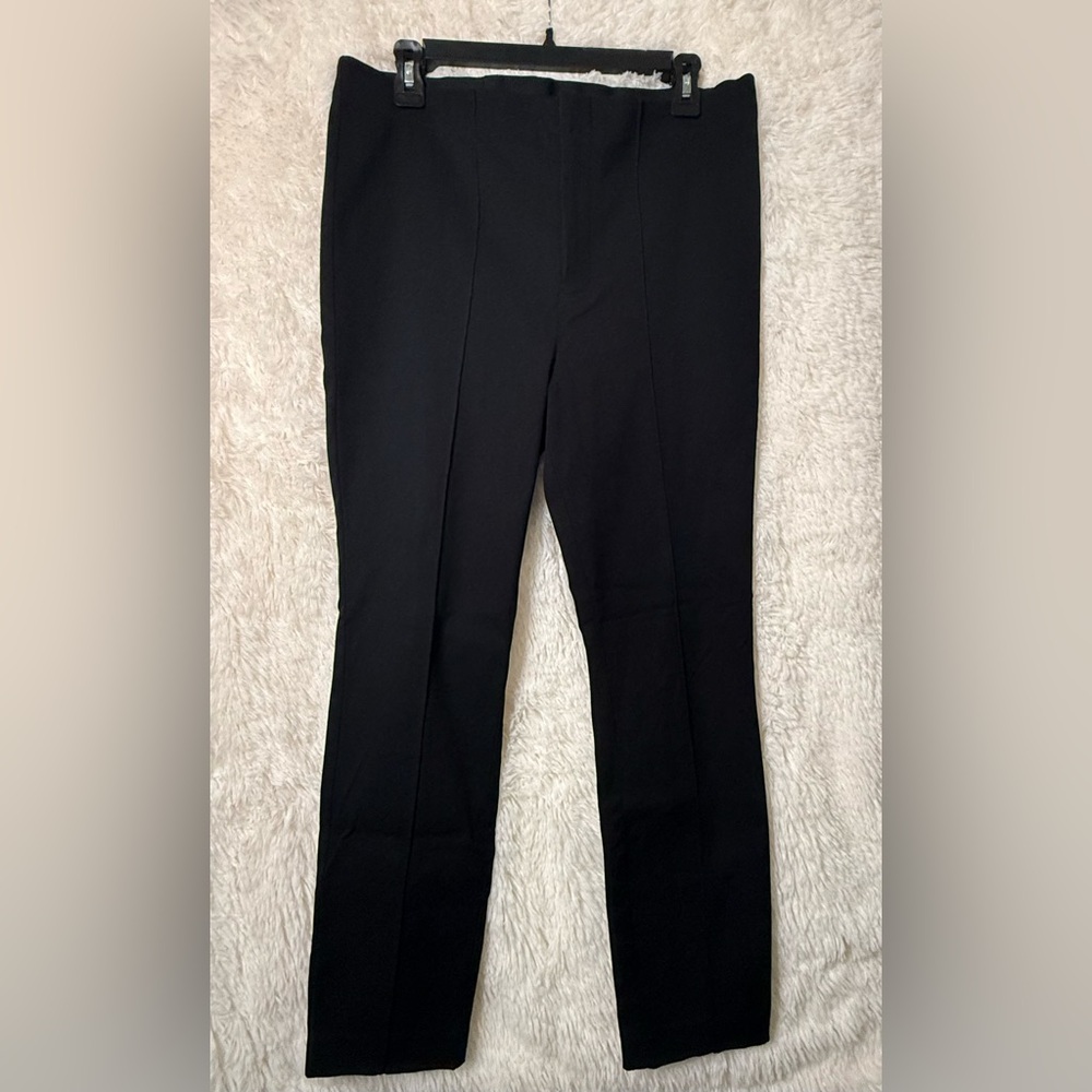 Nine West Ladies Classic Black Pleated Skinny Stretch Dress Pants Size 16